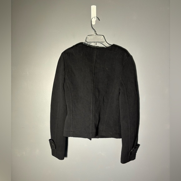 Vince Cross Front Asymmetrical Zip Cotton Moto Jacket Size 6 - Picture 4 of 7